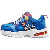 Sonic Sneakers - Officially Licensed Sonic Shoes for Boys - Comfortable Running Sneakers, Blue Sega Sonic Graphics, Easy-On Lacing, Great Support - Ideal Holiday or Birthday Gift