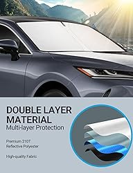 Proadsy Front Windshield Sun Shade Foldable