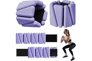 FOUUAAOOU Wrist Weights, 2Pack Adjustable Silicone Weighted Bangles for Women and Men, Wearable Wrist Ankle Weights Suitable for Yoga, Walking and Gym, Arm & Leg Workout, 2lb