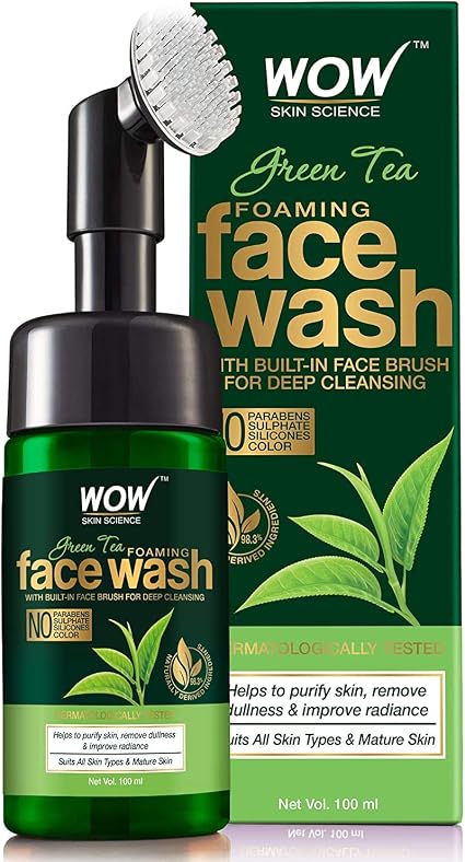 wow face wash green tea