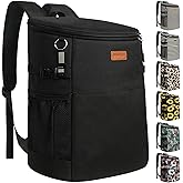 Camping Cooler Backpack 30 Cans, Soft Backpack Coolers Insulated Leak Proof Travel Cooler Bag Waterproof Lunch Picnic Beach Work Trip Thermal Bag Drink Beverage Beer Bag Cooler