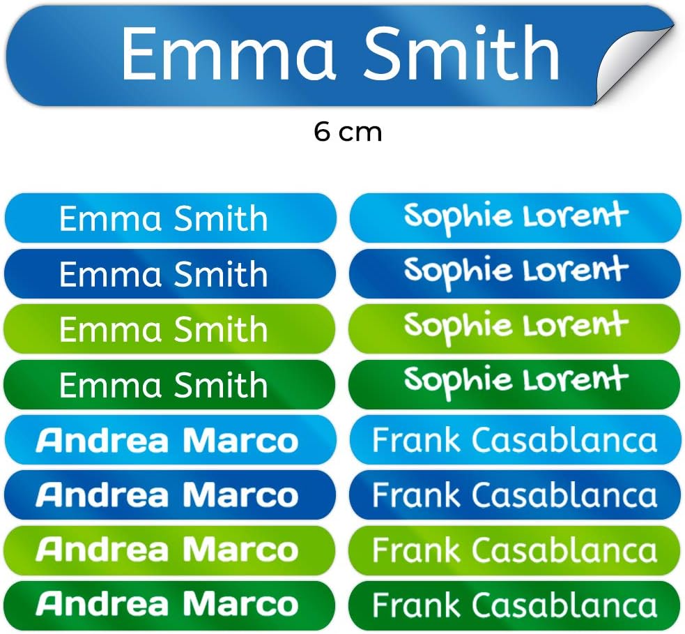 50 Labels for marking objects 6 x 1 cm Stickers For Labelling Books and School Items for Nurseries and Schools Palette 5
