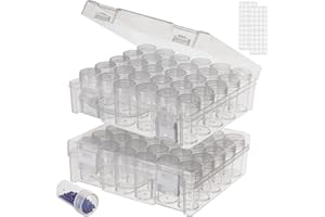 HUAXIANGOH 30 Slots Diamond Painting Storage Containers, Bead Organizer, Diamond Containers Diamond Painting Boxes Diamond Embroidery Box Storage Containers 30 Grids Storage Box for Beads Rhinestones (2 Pack)