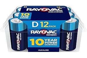 Rayovac High Energy D Batteries (12 Pack), Alkaline D Cell Batteries