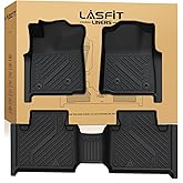 LASFIT Floor Mats for Toyota Tacoma 2008-2011 Access Cab Auto Tran, All Weather Custom Fit Floor Liner for Tacoma Second Row Optional with Center Storage Box,TPE Mats Front&Rear 2 Row, Black