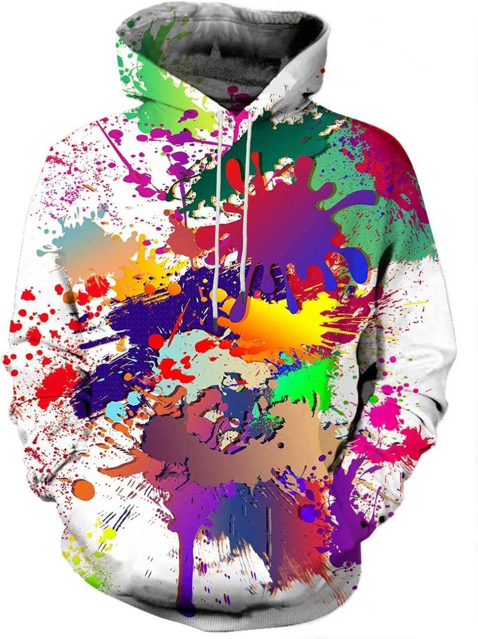 Paint Splatter Hoodies Sweatshirts Graphiques Colorés 3D avec Cool