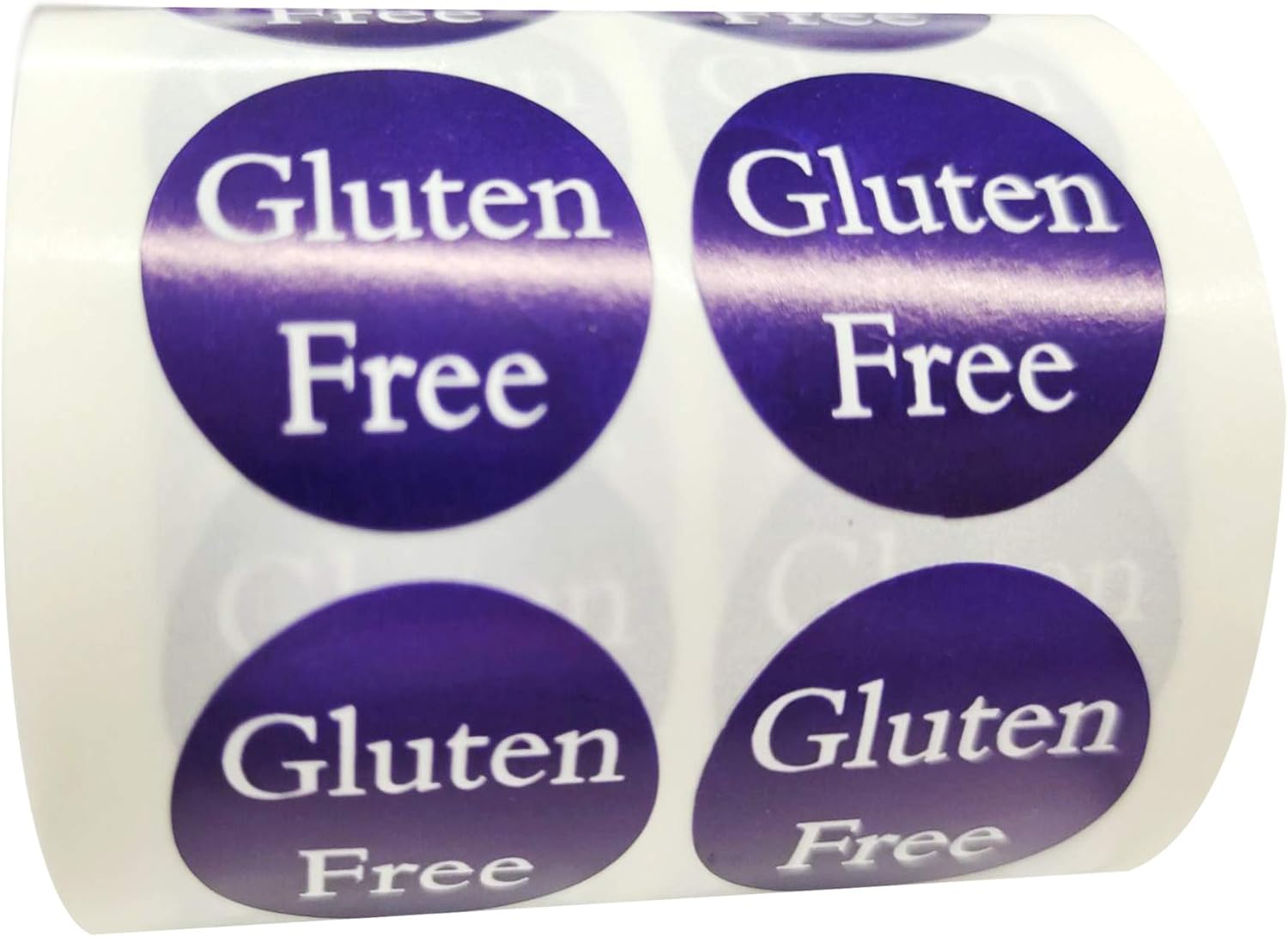 Gluten Free Labels 1 Inch - Food Rotation Labels 500 Adhesive Round Circle Dot Stickers