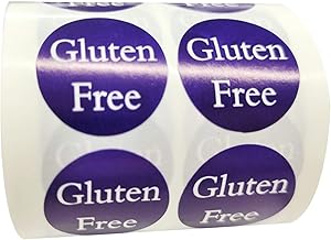 Gluten Free Labels 1 Inch - Food Rotation Labels 500 Adhesive Round Circle Dot Stickers
