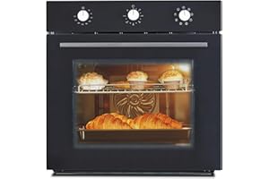 KOKEBREN 24 Inch Single Wall Oven, 2.5 Cu.ft Built-in Electric Wall Oven with 8 Cooking Functions in Stainless Steel, Mechanical Knob Control