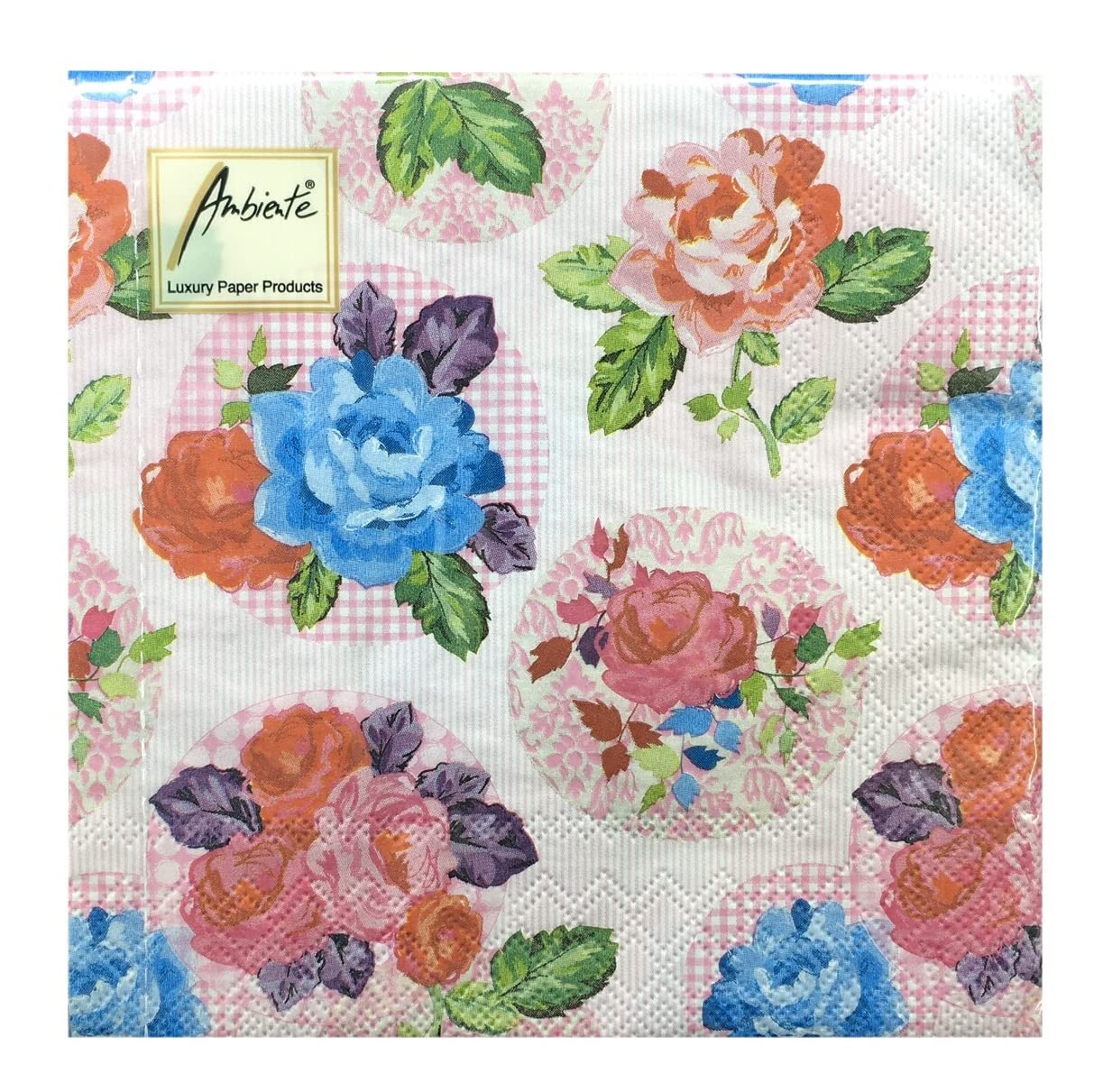 Paper Napkins Lunch Festival Party Approx. 33 x 33 cm Every Day Any Occasion Spring Summer Floral Modern Rose Pink