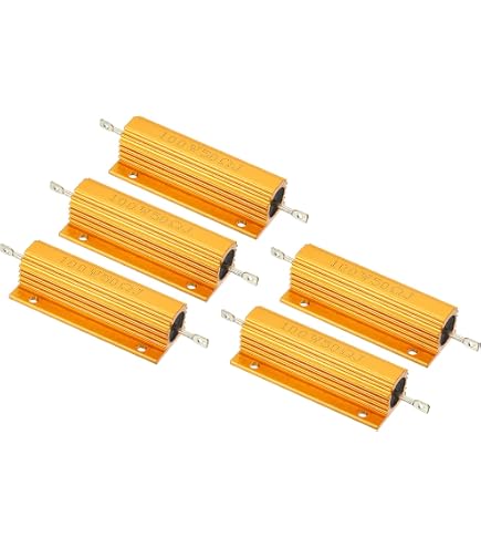 2 Pack 100K Ohm 100W Aluminum Housed Wirewound Resistors – Metal Case, 100 Watt