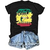KIDDAD Black History Shirts for Women: Black History Month Shirt African American T Shirt MLK Shirt Black Graphic Tee