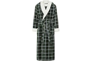 Alexander Del Rossa Plush Mens Robe with Hood, Hooded Big and Tall Robes for Men, Sherpa Fleece Bathrobe