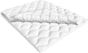 Siebenschläfer 4-Jahreszeiten Bettdecke 140x200 cm - bestehend aus 2 zusammengeknöpften Steppdecken - adaptierbare Decke für Sommer und Winter (140 x 200 cm - 4 Jahreszeiten Bettdecke)