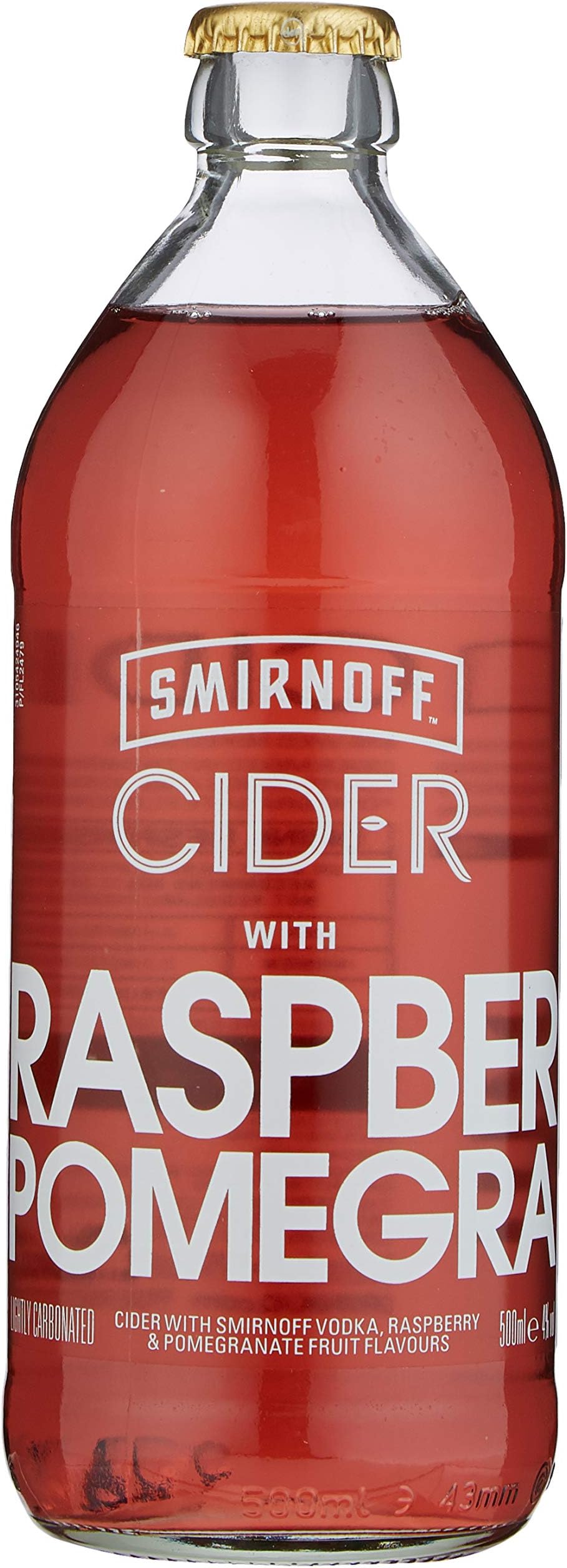 Smirnoff Cider Raspberry and Pomegranate 500ml Bottle