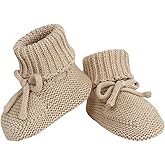 Hadetoto Baby Booties Newborn First Walkers Cozy Shoes Warm Knit Soft Booties for Toddler Infant Boy Girl