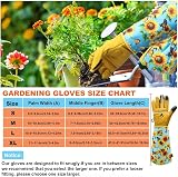 DLY Gardening Gloves for Women Thorn Proof Long Leather Gloves Medium view 6