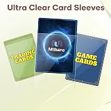 Mlikero 600 Card Sleeves Clear Standard 66x91mm MTG Football Game Cards view 2