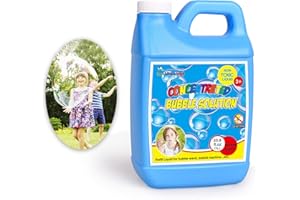 FUN LITTLE TOYS 33.8 Oz. Bubble Solutions Refill, Jumbo Supply Non Toxic High Concentrate, for Bubble Machine, Wands, Blowers, Mowers & More, Wedding Birthday Summer Beach Party Favors for Kids Adults