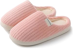 HUXMEYSON Womens Slippers Fuzzy House Slippers, Cozy Slippers for Women Indoor Fluffy Outdoor Slippers with Anti-Skid Sole