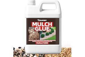 Teexpert Rock Mulch Glue for Landscaping – 1 Gallon Outdoor Adhesive for Stone, Bark, Pine Straw & Pea Gravel | Strong Bond for Patios,Walkways,Driveways & Yards