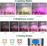 Garpsen Full Spectrum LED Grow Light 2 Pack 2 Heads 80 LEDs Timer view 3