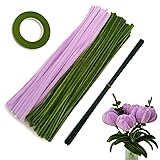 Cldamecy 200 pcs Purple OliveGreen Pipe Cleaners