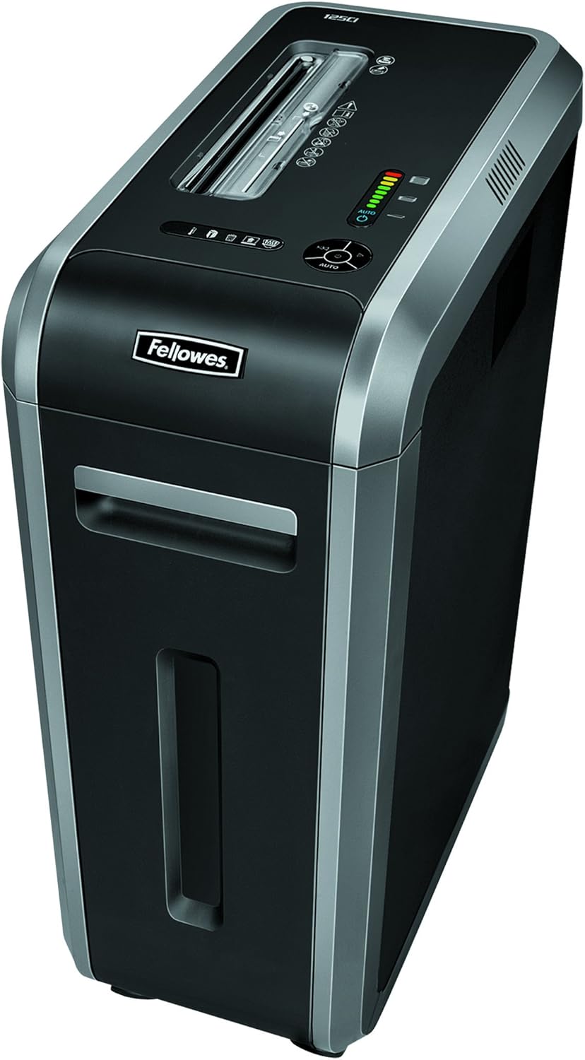 Fellowes Powershred 125Ci 100% Jam Proof 20-Sheet Cross-Cut Commercial Grade Paper Shredder,Black: Electronics