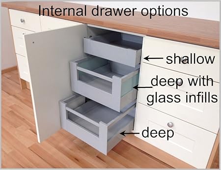 One X Internal Kitchen Drawer Shallow With Soft Close All Sizes
