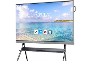 KEINONE 75'' 4K Smart Board, Android 14 OS 8+128 GB Interactive Whiteboard, Electronic Digital Whiteboard with Open App Ecosystem, Touchscreen Smart Board for Home, Office and Classroom, Gray