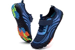 EQUICK Boys & Girls Water Shoes Lightweight Comfort Sole Easy Walking Athletic Slip on Aqua 5 Toe Sock(Toddler/Little Kid/Big Kid)