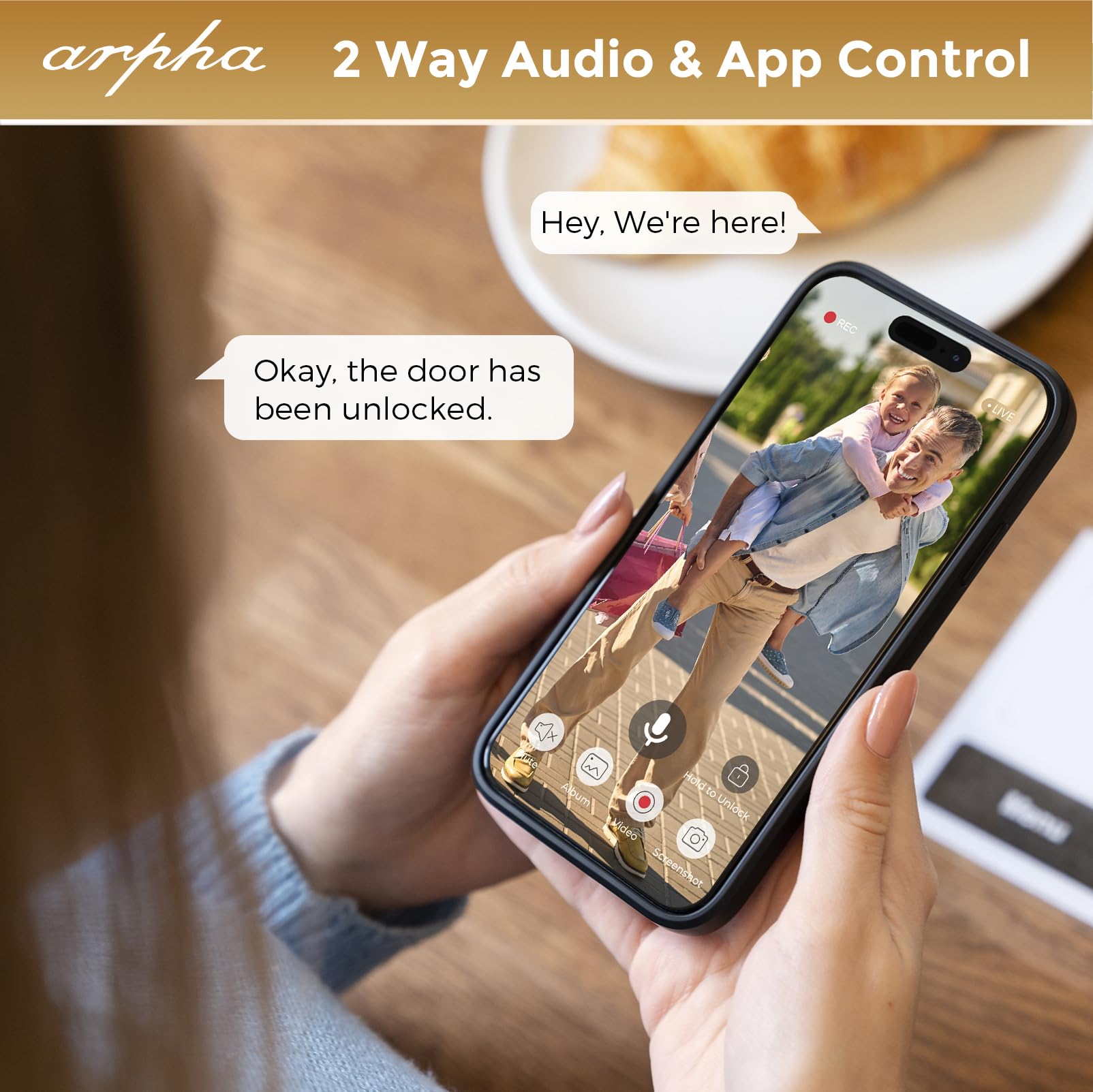 WiFi Smart Door Lock, 5-in-1 Fingerprint Keyless Entry Door Lock, Two-Way Audio, Dual Motion Sensors, App Remote Control, Keypad Code, IP65 Waterproof