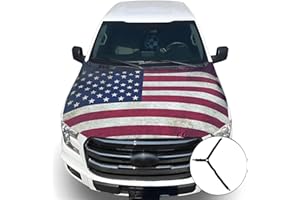 Tobethay American Hood Flag Cover - 59x51 in Car Hood Cover American Flag for Car Decor, Patriotic Car American Flag with 2 Pack Adjustable Triangular Fasteners - American Car Hood Cover-4