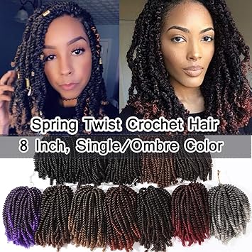 Amazon Com Sego 3 Packs Spring Curls Crochet Hair Fluffy Twist 8