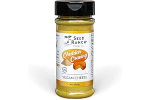 SEED RANCH FLAVOR CO. Seed Ranch - Cheddar Craving - Cheddar Cheese Powder Seasoning with Nutritional Yeast - Organic, Vegan, Nut Free, Dairy Free, Gluten Free, Whole 30, Low Carb, Paleo, Keto