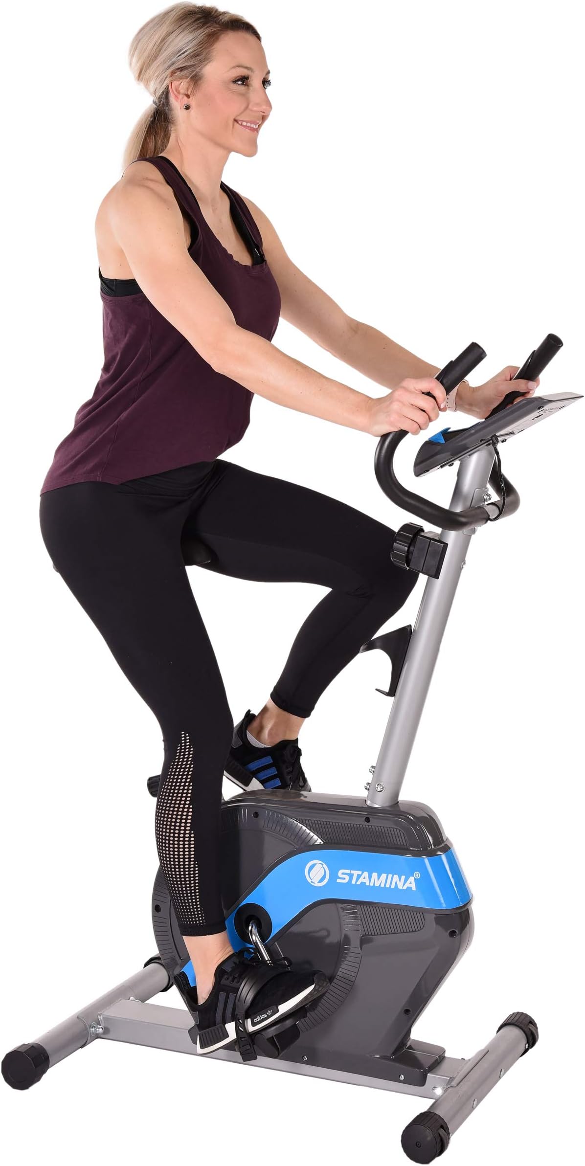 Stamina Magnetic Resistance Upright Exercise Bike with Free Online Videos
