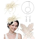 Bniksok Fascinators Hat for Women Tea Party Tulle Mesh Headband Feather Hat for Women Veil Tea Party Hats
