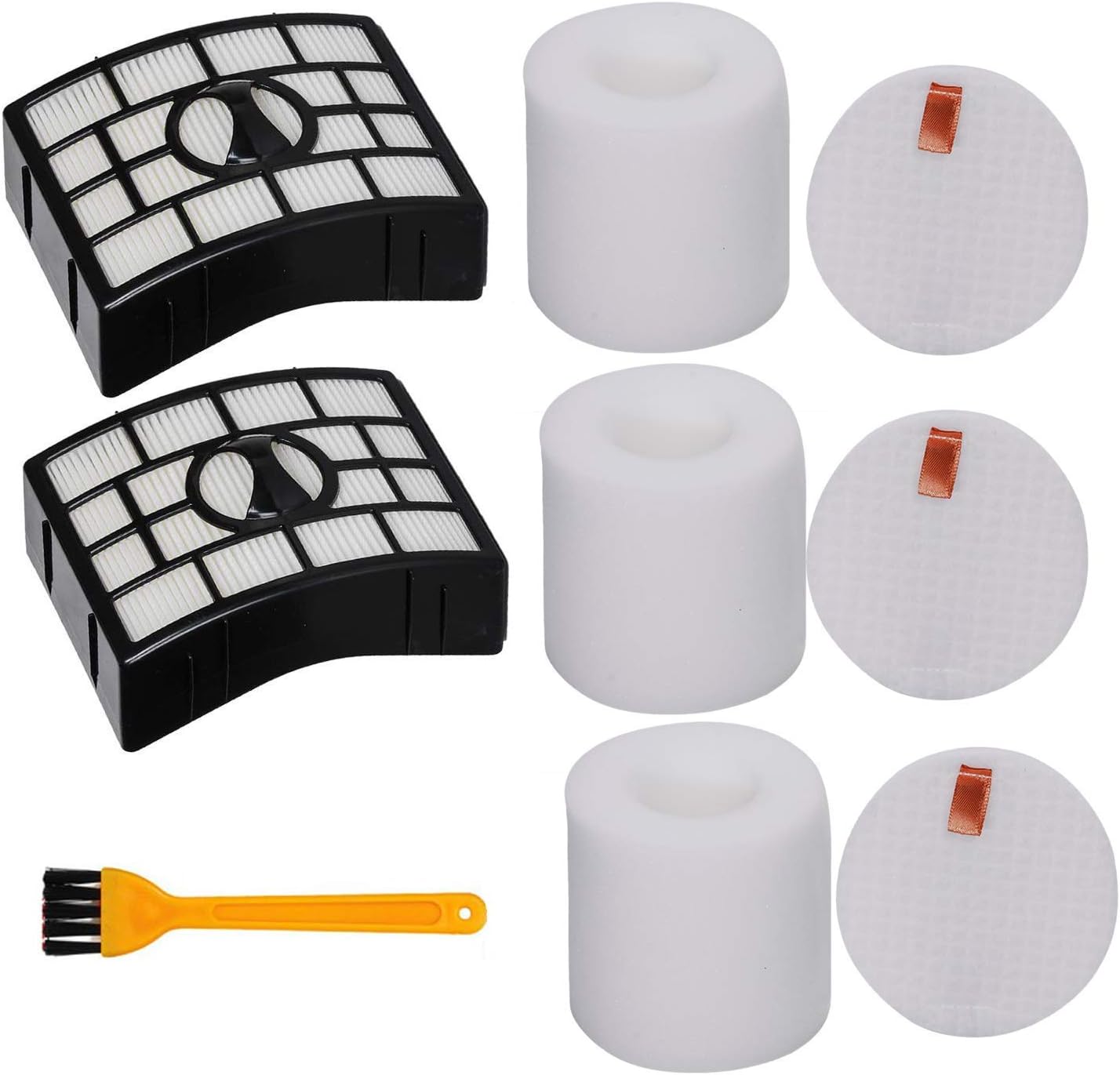 Carkio Compatible with HEPA Filter & Foam Filter Felt Filter with Brush Compatible with Shark Rotator Powered Lift-Away Models NV650 NV650W NV651 NV652 NV750W NV751 NV752 NV831 NV835 AX950 AX951 Va