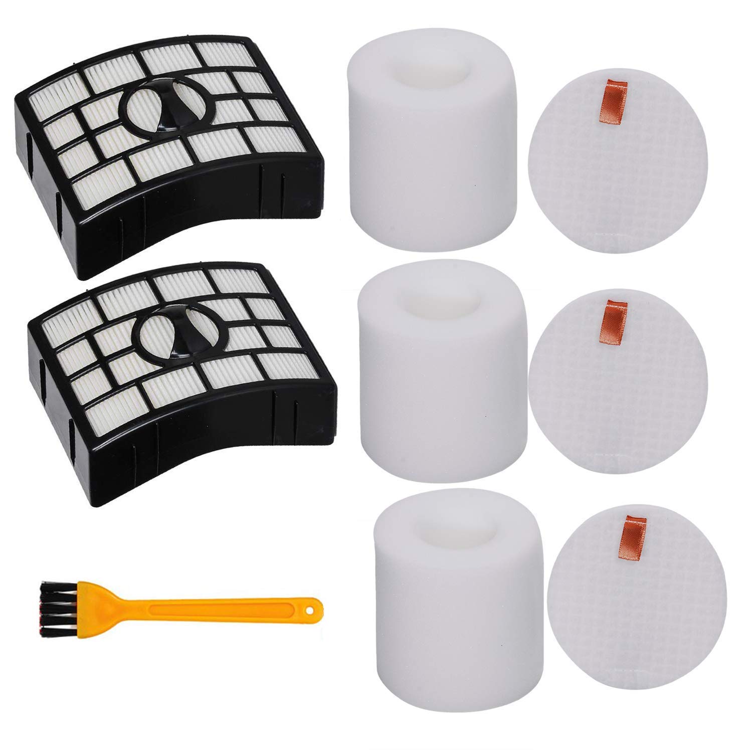 Carkio Compatible with HEPA Filter & Foam Filter Felt Filter with Brush Compatible with Shark Rotator Powered Lift-Away Models NV650 NV650W NV651 NV652 NV750W NV751 NV752 NV831 NV835 AX950 AX951 Va