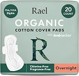 Rael Organic Cotton Cover Sanitary Towels Heavy Overnight Pads with Wings