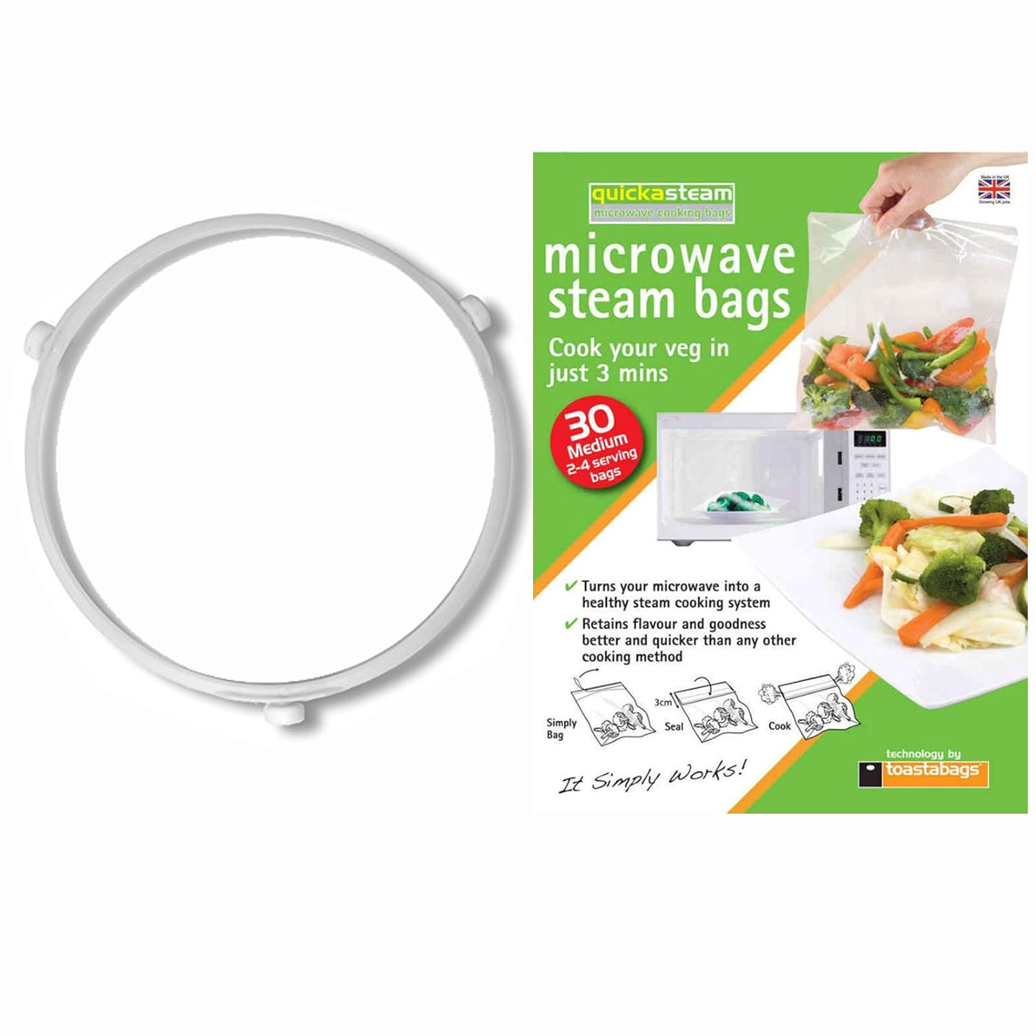 Spares2go 3 Ruedas Plato De Vidrio Rodillo Ring Soporte con vapor ...