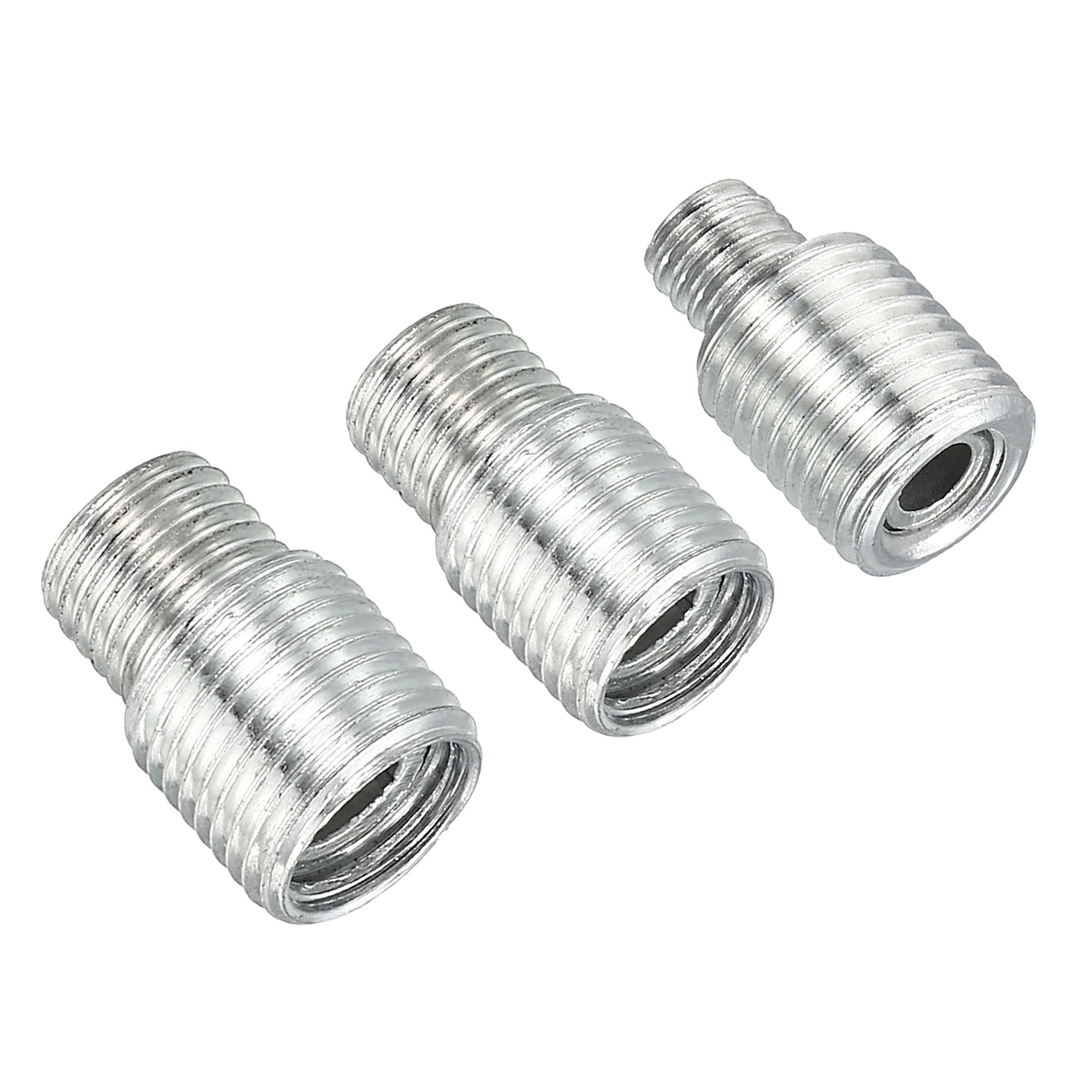PATIKIL M10/M12 to M6/M8/M10 Reducing Screw, 6 Pack 15mm Long External Thread Adapter Reducer Convert Joint Hardware Double Male Thread Bolts
