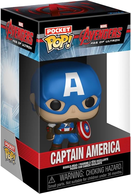 Pocket Pop! & Tee: Marvel - Captain America - For Children And Kids - Small - (S) - Marvel Comics - Fumetti Marvel - T-Shirt, Maglietta Vestiti a Maniche Corte - Idea Regalo Giocattoli