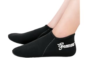 Seavenger Zephyr 3mm Neoprene Socks | Wetsuit Booties for Scuba Diving, Snorkeling, Swimming (