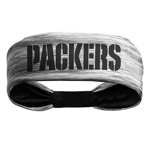 Littlearth Unisex-Adult NFL Green Bay Packers Tigerspace Headband, Grey, One Size, (300688-PACK)