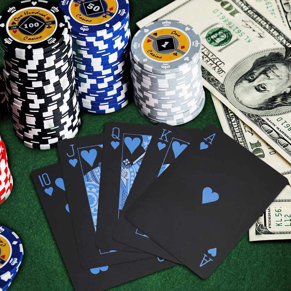 Set Di 2 Mazzi Carte Da Poker Professionali In PVC – Impermeabili, Flessibili, Dimensioni 58x89mm, Oro E Argento - 5