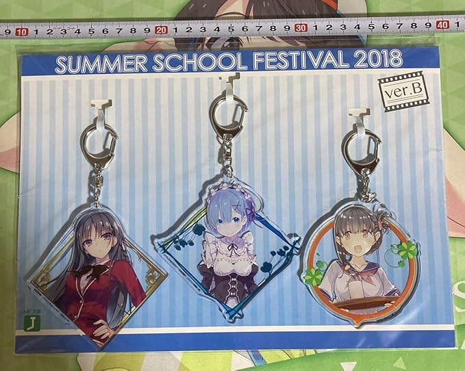 Amazon アクリルキーホルダー 3種 Kadokawa レム 乃ノ香 堀北鈴音 ヒロイン リゼロ ようこそ実力史上主義の教室へ 14歳と イラストレーター アイドル 芸能人グッズ 通販