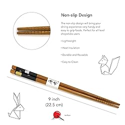 JapanBargain 3645, Bamboo Chopsticks Reusable