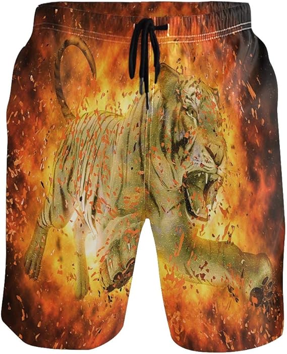 men's flame swim trunks