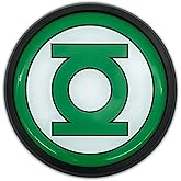 NJECT Officially Licensed DC Comics The Green Lantern Black Plastic Superhero Emblem for Cars, Trucks, SUVs and All Auto | Universal Fit at 3.4" | Weatherproof | Made in The USA